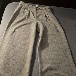 Express Women's Wide Leg Gray Pants